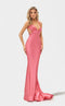 Jessica Angel JA2720 Spaghetti Strap Fitted Ruched Prom Formal Jersey Dress