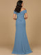 Off Shoulder Mother of Bride Dress Elegant Chiffon Gown