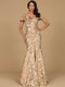 Lara 28920 Floral Print Mother of Groom Dress Off Shoulder Brocade Mermaid Evening Gown