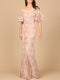 Off Shoulder Mermaid Gown with Tiered Sleeves