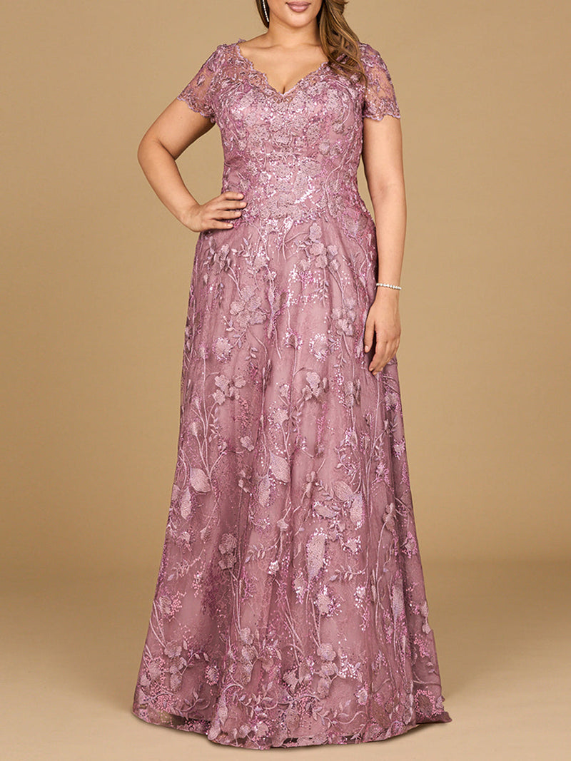 Tonal Lace Ballgown