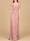Detachable Half Sleeve Lace Sheath Gown