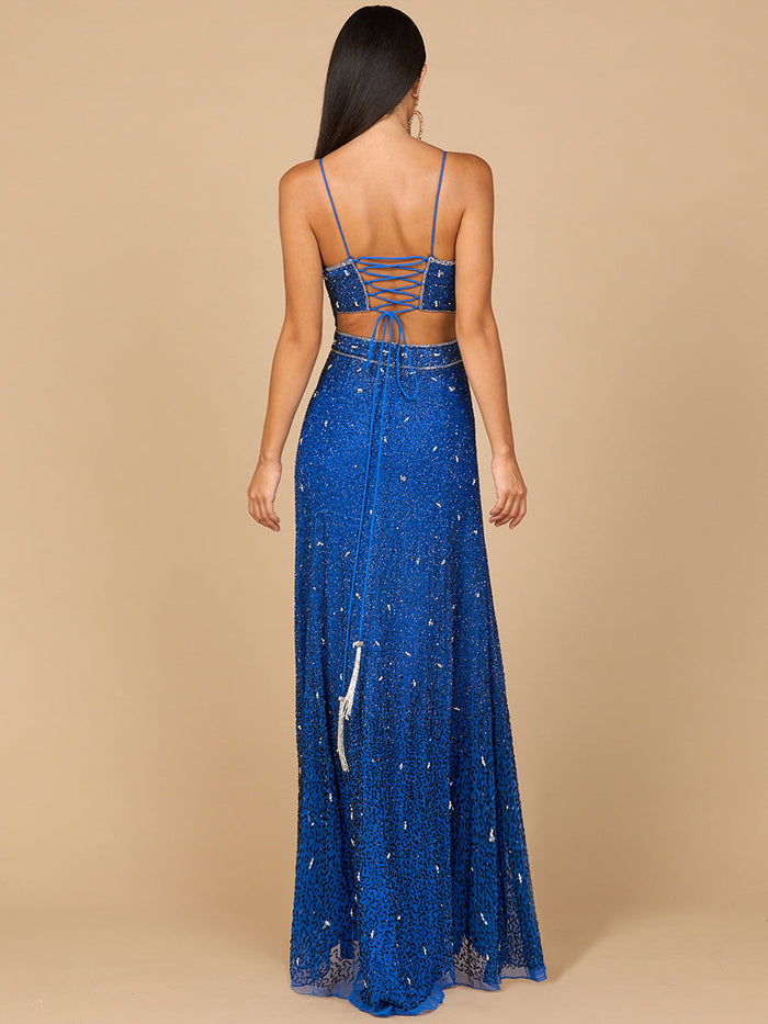 Lara 29033 Ombre Beaded Prom Dress
