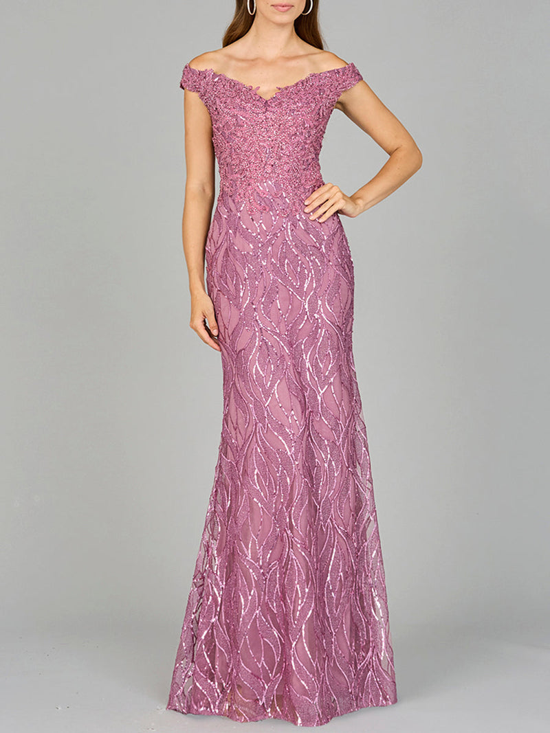 Off Shoulder, Mermaid Lace Gown