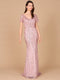 Lara 29072 Short Sleeve Beaded Mermaid Mother of the Bride Dress