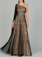 One Shoulder A-Line Gown