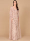 Beaded Sheath Dress with Long Cape