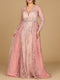 Elegant Overskirt Dress with Long Sleeves