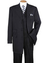 Mens 6 Button Double Breasted Vest Zoot Suit in Black