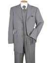 Gangster Suit - Mobster Suit - Mafia Suit For Mens 6 Button Double Breasted Vest Zoot Suit in Grey