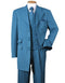 Gangster Suit - Mobster Suit - Mafia Suit For Mens 6 Button Double Breasted Vest Zoot Suit in Turquoise