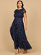 Lara 29181 Long Mother of the Bride Dress 3D Floral Embellished Cap Sleeve Gown