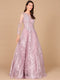Lara 29761 - High Neck Sheer Long Sleeve Embellished Gown