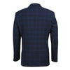 564-3 Men's Slim Fit Wool Blend Stretch Checked Suit
