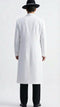 Menâ€™s White Long Zoot Style Suit  | Vintage Gangster Mafia Formal Coat with Black Pants