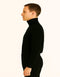 Men's Black Turtleneck Sweater â€“ Classic Slim Fit Knit Pullover for Winter Layering