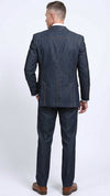 Men’s Dark Denim Blue Fabric Suit – Classic Three Piece Denim Suit for Wedding, Party and Formal Events