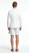 Men’s Cotton Fabric White 2 Piece Summer Suit with Shorts, Casual Beach Wedding and Resort Formal Outfit