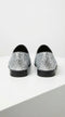 Men's Silver Gray Glitter Loafers | Sparkly Dress Shoes for Wedding, Prom, Party & Formal Events