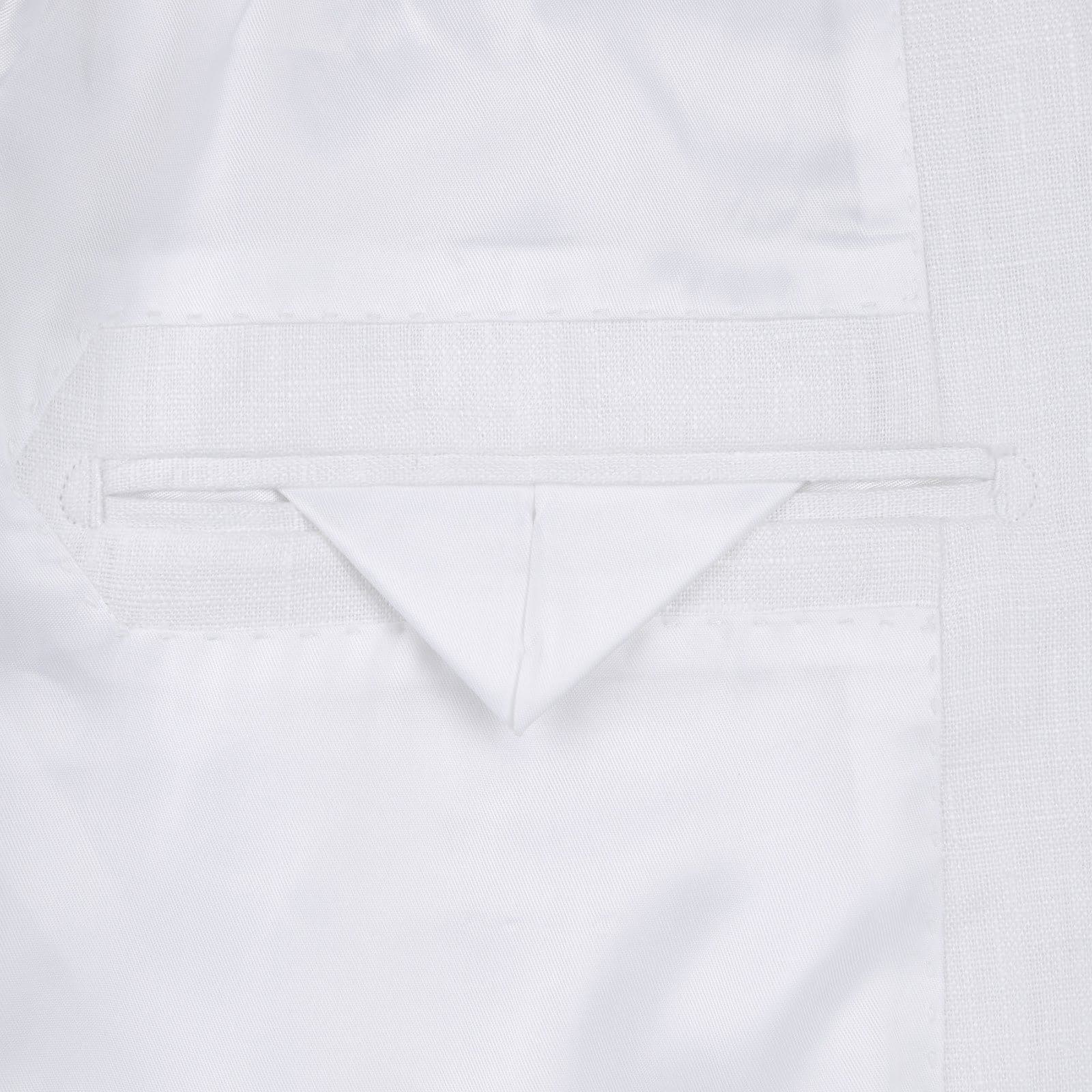 Linen Suit 2 Piece 2 Buttons Regular Fit In White