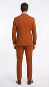 Vitali Brand Men’s Burnt Orange Double Breasted Suit – in Rust Brick Copper Color