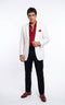 Tony Montana’s White Blazer Red Shirt Black Pants – Men’s White Blazer Outfit with Red Shirt and Black Trousers for Party, Wedding and Vintage Style Wear