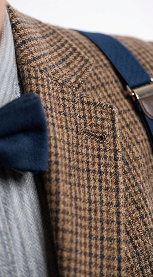 Men’s Brown Tweed Blazer Matt Smith Inspired Jacket – Classic Vintage Style Casual Formal Blazer, Smart Office Party Wear