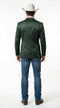 Mens Shiny Dark Green Cowboy Blazer – Western Style Satin Finish Blazer for Party, Country Hunter Color
