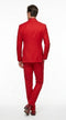 Men’s Red Double Breasted Suit – Peak Lapel Wedding, Prom & Formal Party Suit