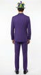 Men’s Purple Pinstripe Mardi Gras Suit | Three Piece Carnival Formal Suit with Vest