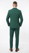 Vitali Brand Men’s Emerald Green Double Breasted Suit – Modern Fit Side Vented
