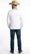Men’s White Western Blazer with Black Trim – Classic Cowboy Style