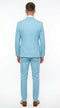 Men’s Turquoise Light blue Suit, Vested Formal Dress Suit for Weddings, Prom, Summer Parties, and Special Occasions in Aqua Blue Color By Rossiman