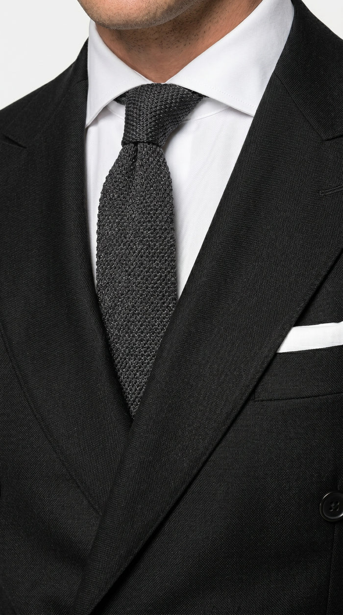 Men’s Black Double Breasted Blazer, Formal Wedding Business Casual Sport Coat Jacket