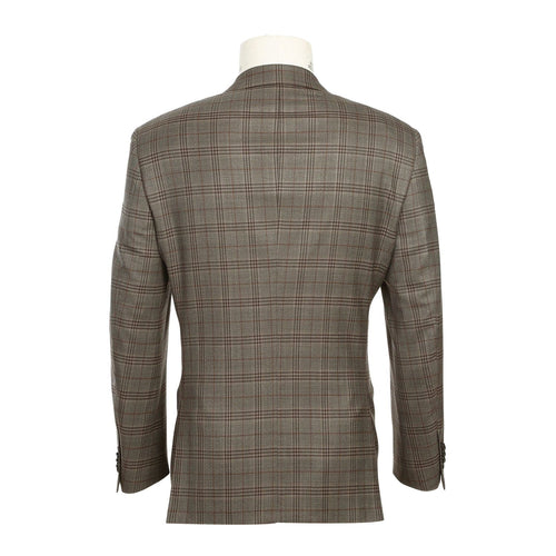 563-12 Men's Slim Fit Wool Checked Suits