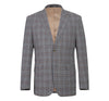 293-7 Men's Two Piece Slim Fit Stretch Windowpane Check Dress Suit