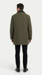 Mens Olive Brown Trench Coat Raincoat – Classic Water Resistant Long Coat with Zip and Button Closure for Business, Travel and Everyday Outerwear