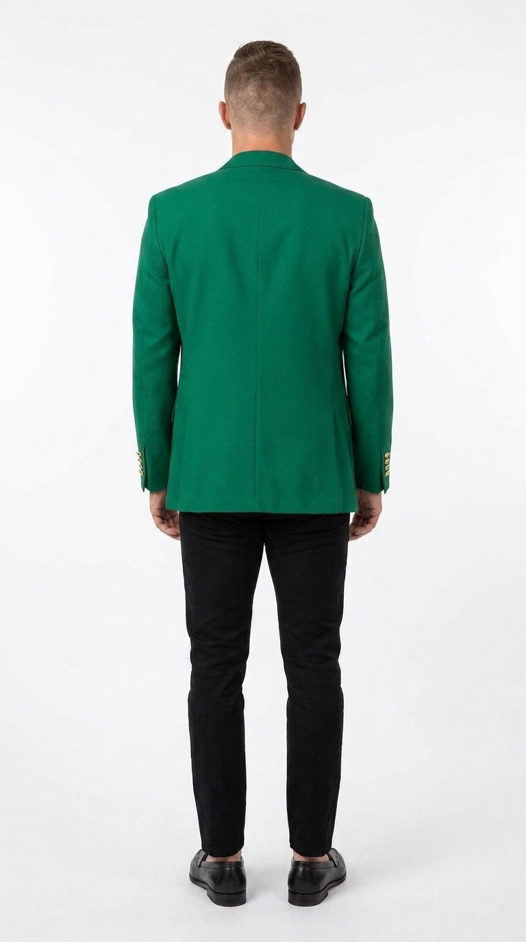 Men’s Kelly Green Blazer with Black Pants – Church, Business and Formal