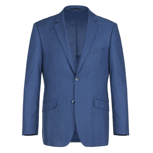 291-20 Men's Slim Fit 2-Piece Single Breasted Check Dress Suit