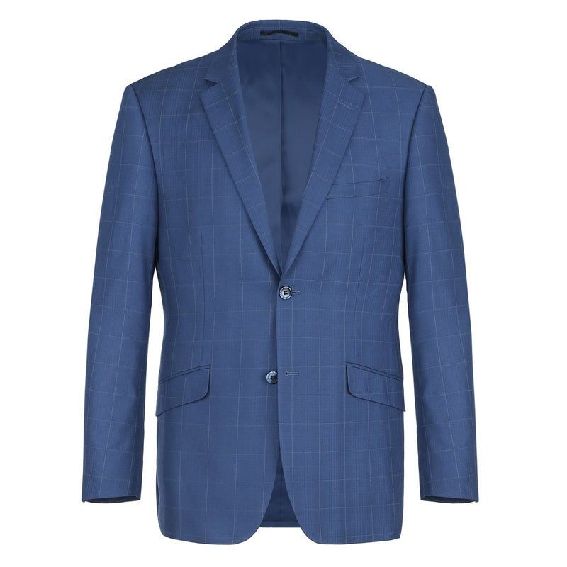 291-20 Men's Slim Fit 2-Piece Single Breasted Check Dress Suit