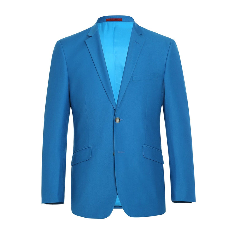 201-55 Men's 2-Piece Slim Fit Single Breasted Notch Lapel Suit
