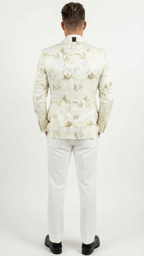 Wedding Tuxedo- White & Gold