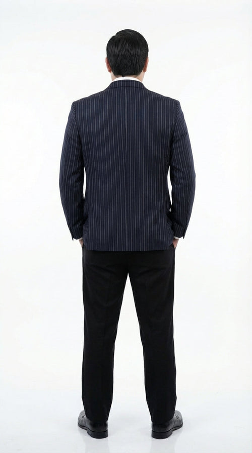 Men’s Black Pinstripe Blazer Gomez Addams Inspired Jacket – Vintage Double Breasted Formal Blazer, Classic Party Costume Wear, Elegant Evening