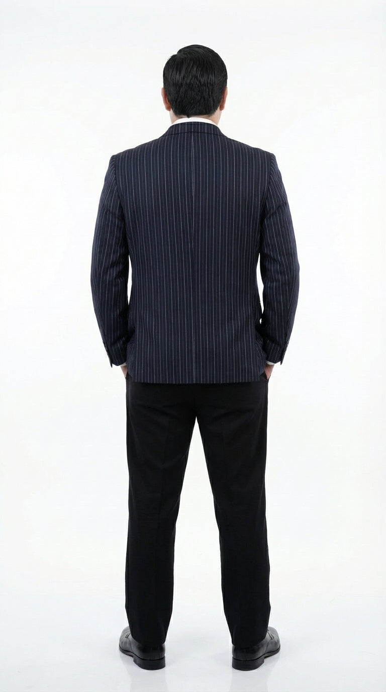 Men’s Black Pinstripe Blazer Gomez Addams Inspired Jacket – Vintage Double Breasted Formal Blazer, Classic Party Costume Wear, Elegant Evening