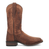 Dan Post Men's KA Python Print Leather Square Toe Boots - Brown