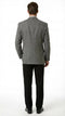 Alberto Nardoni men's dark grey blazer. Tailored fit, structured silhouette, single vent, notched lapel. Textured woven fabric for visual depth. Charcoal grey sport coat.
