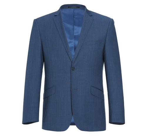 557-1 Men's 2-Piece Slim Fit Single Breasted Wool Suit