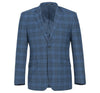 293-4 Men's 2-Piece Slim Fit Notch Lapel Stretch Windowpane Suit