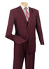 Monte Carlo Collection - Regular Fit 2 Piece 2 Button Textured Weave Burgundy