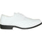 Bravo Mens Classic Formal Shiny Patent Tuxedo Shoe in White
